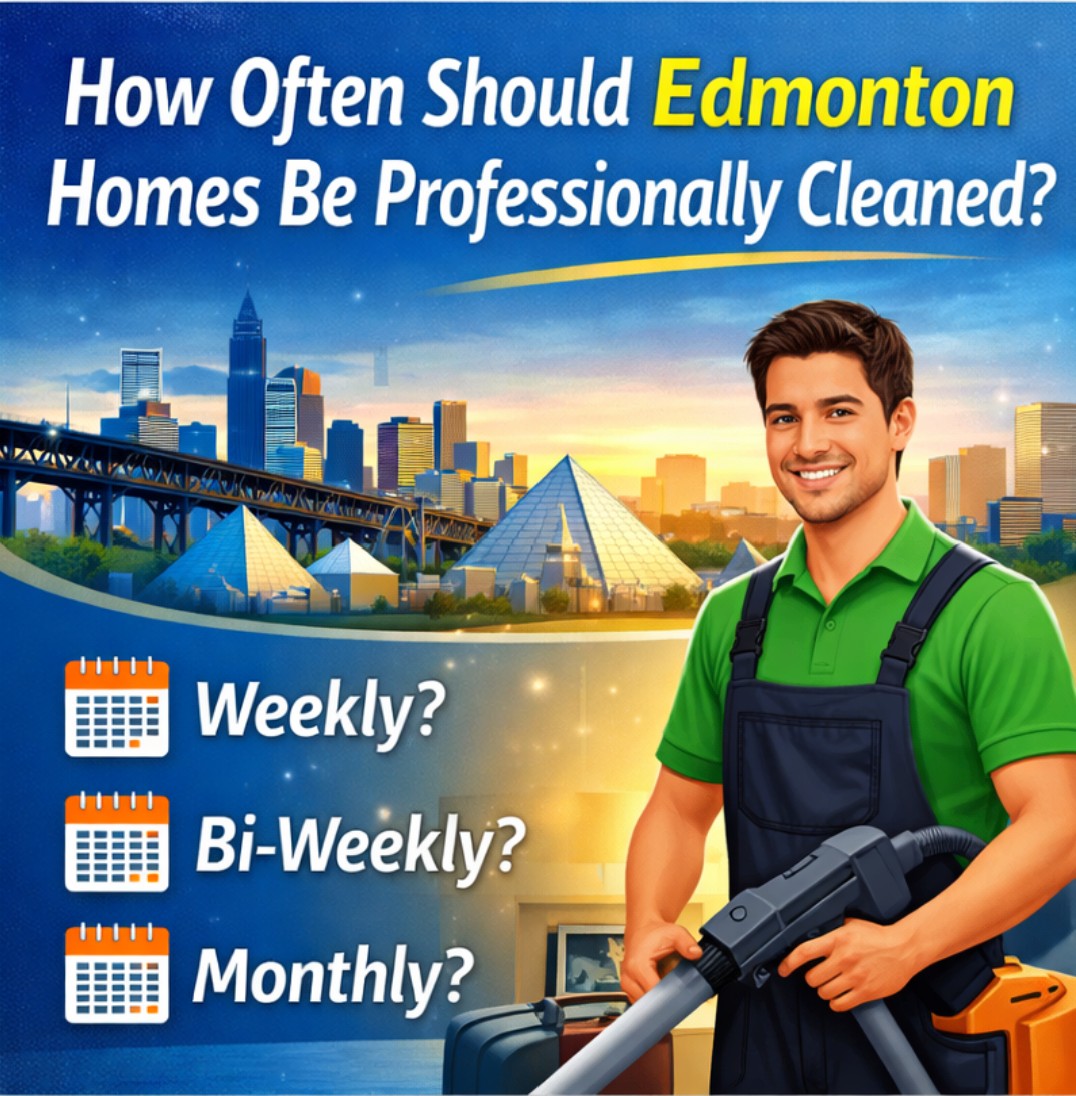 An image for a blog titled How Often Should Edmonton Homes Be Professionally Cleaned?
