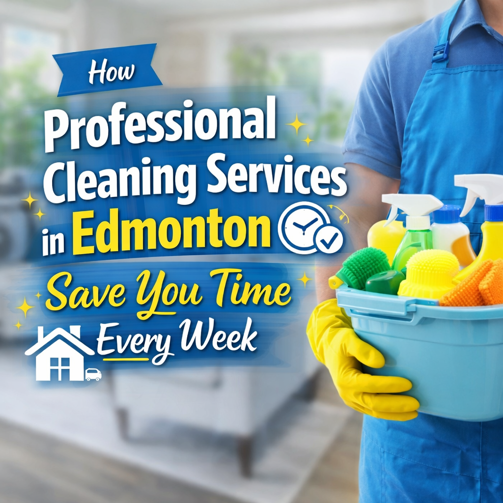 An image for a blog titled How Professional Cleaning Services in Edmonton Save You Time Every Week