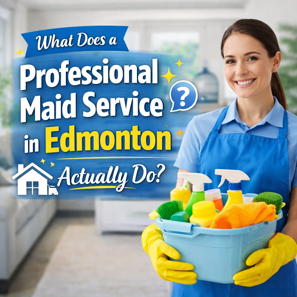 An image for a blog titled What Does a Professional Maid Service in Edmonton Actually Do