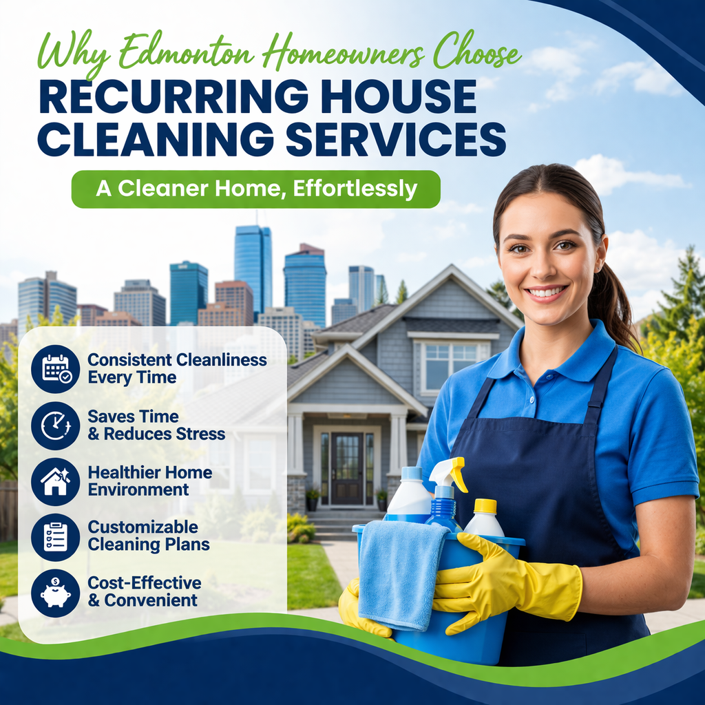 An image for a blog titled Why Edmonton Homeowners Choose Recurring House Cleaning Services