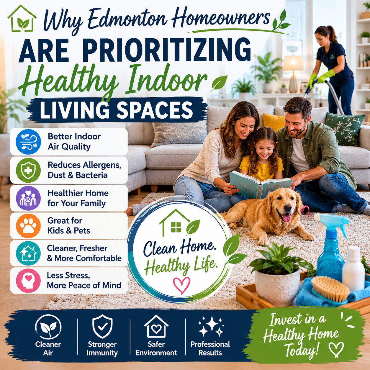 An image for a blog titled Why Edmonton Homeowners Are Prioritizing Healthy Indoor Living Spaces
