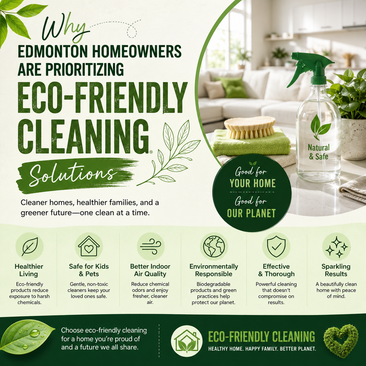 An image for the blog titled Why Edmonton Homeowners Are Prioritizing Eco-Friendly Cleaning Solutions