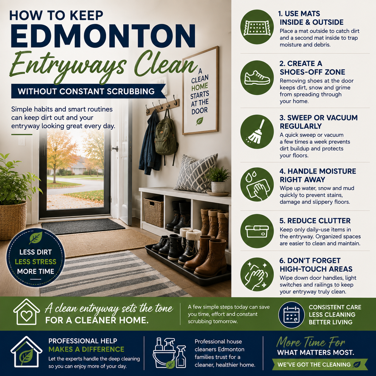 An image for the blog titled How to Keep Edmonton Entryways Clean Without Constant Scrubbing