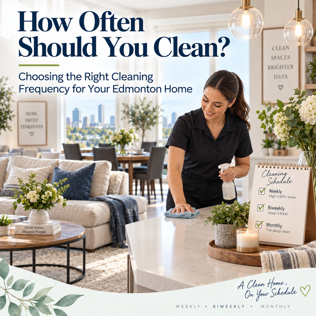 An image for the blog titled How to Choose the Right Cleaning Frequency for Your Edmonton Home
