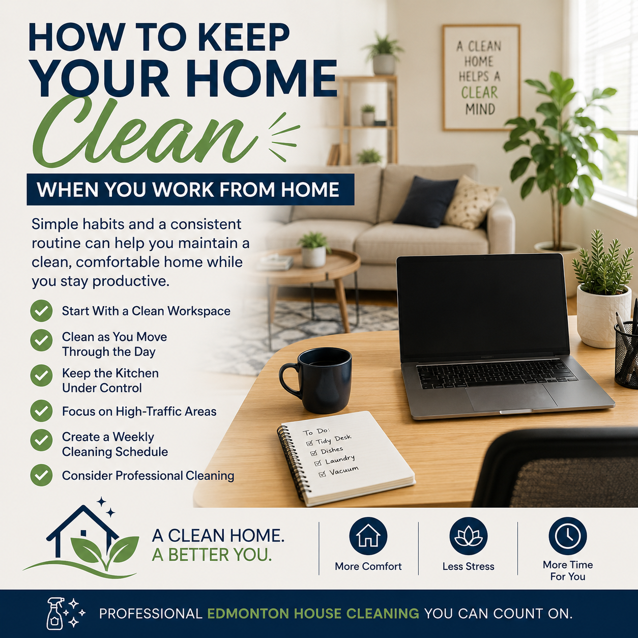 An image for the blog titled How to Keep Your Home Clean When You Work From Home
