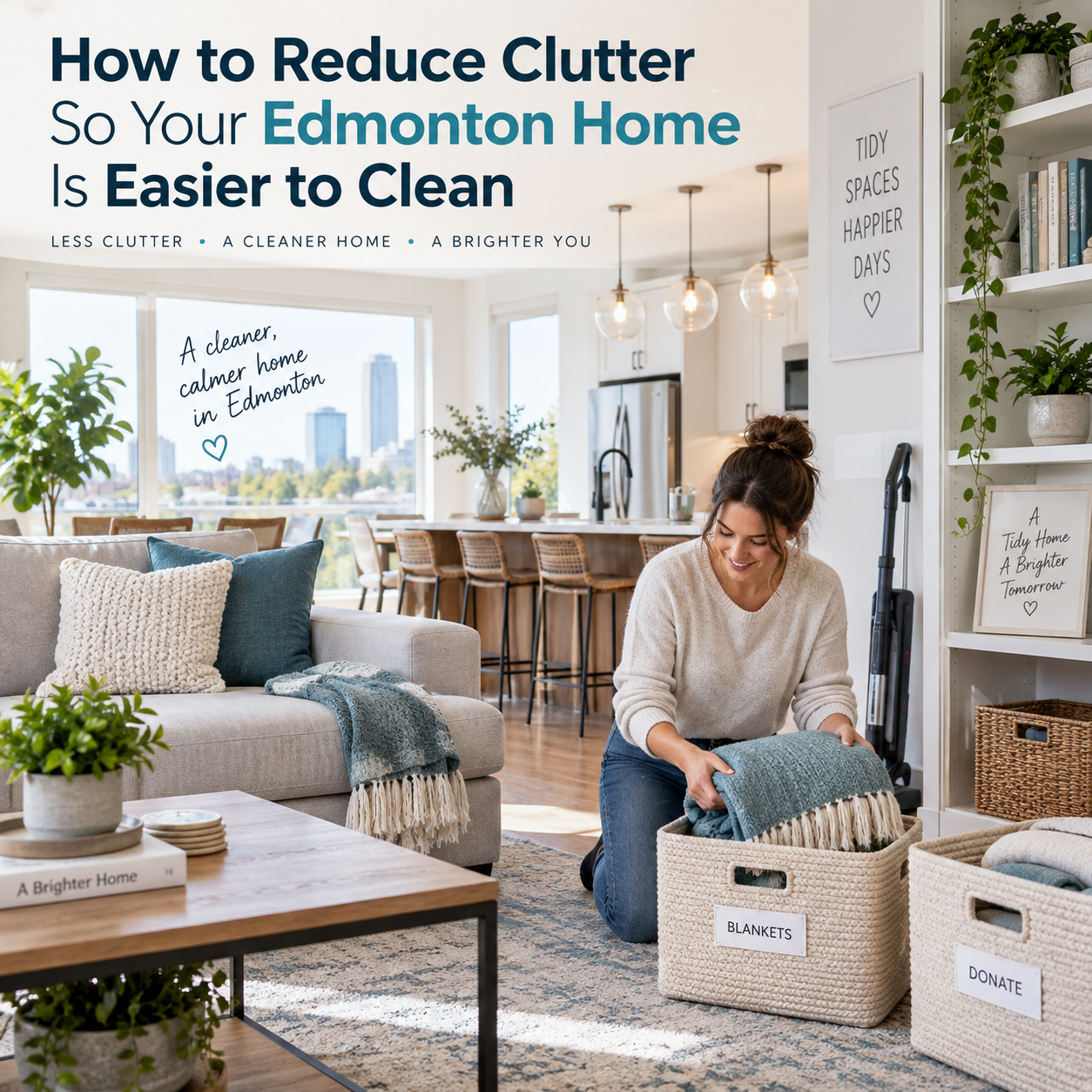 An image for the blog titled How to Reduce Clutter So Your Edmonton Home Is Easier to Clean