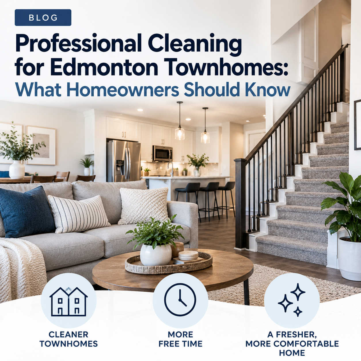 An image for the blog titled Professional Cleaning for Edmonton Townhomes What Homeowners Should Know