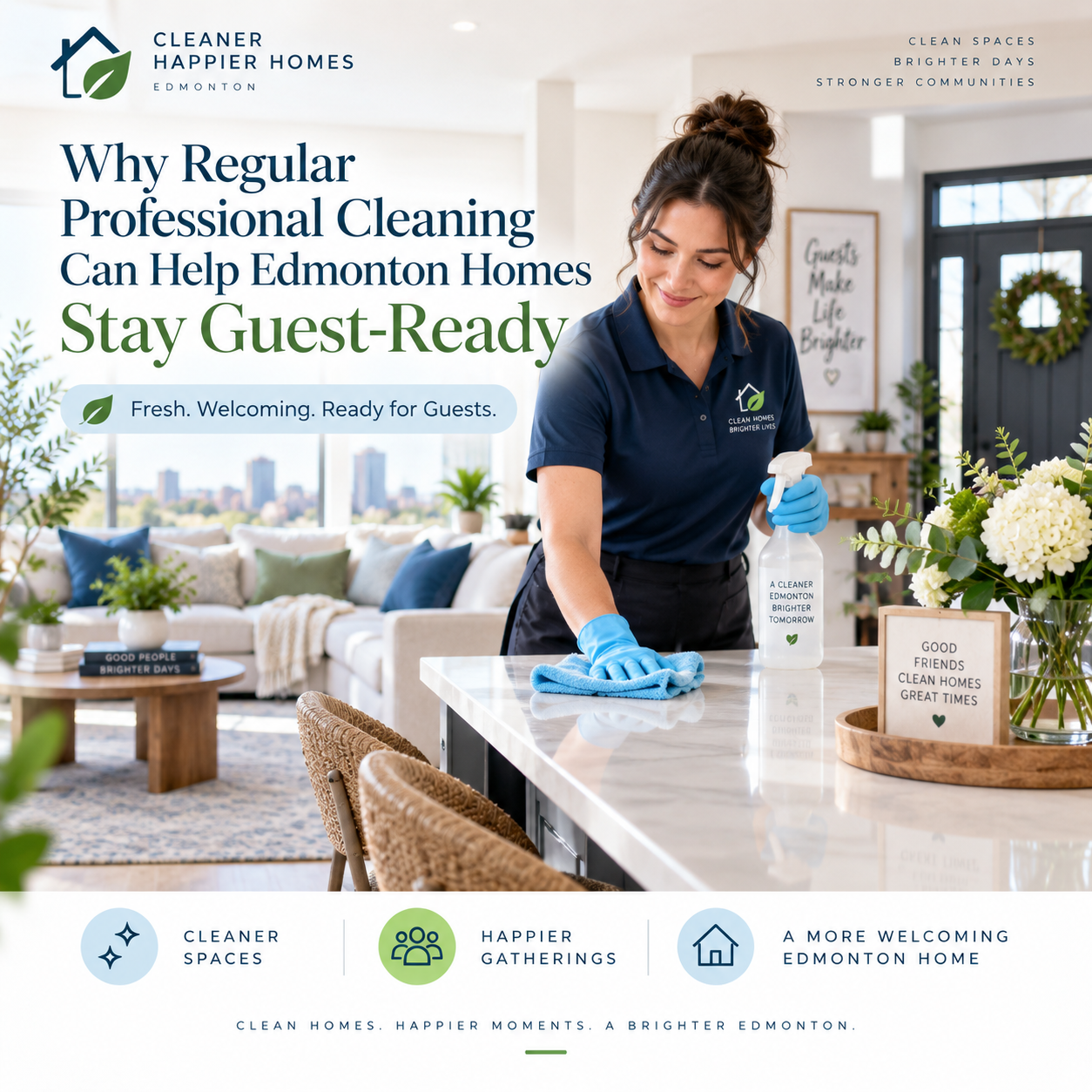An image for the blog titled Why Regular Professional Cleaning Can Help Edmonton Homes Stay Guest-Ready