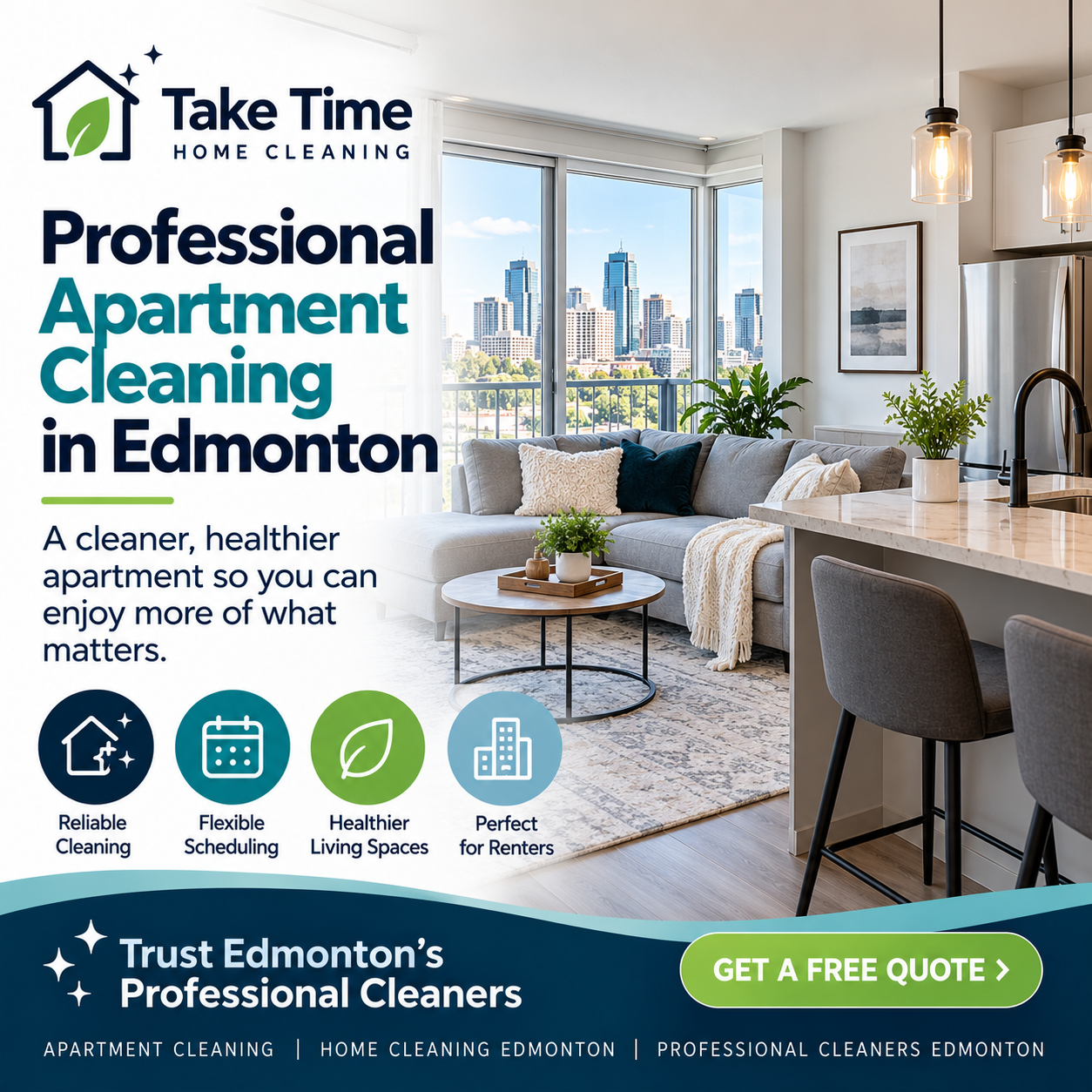 An image for the blog titled Professional Apartment Cleaning in Edmonton What Renters Should Know